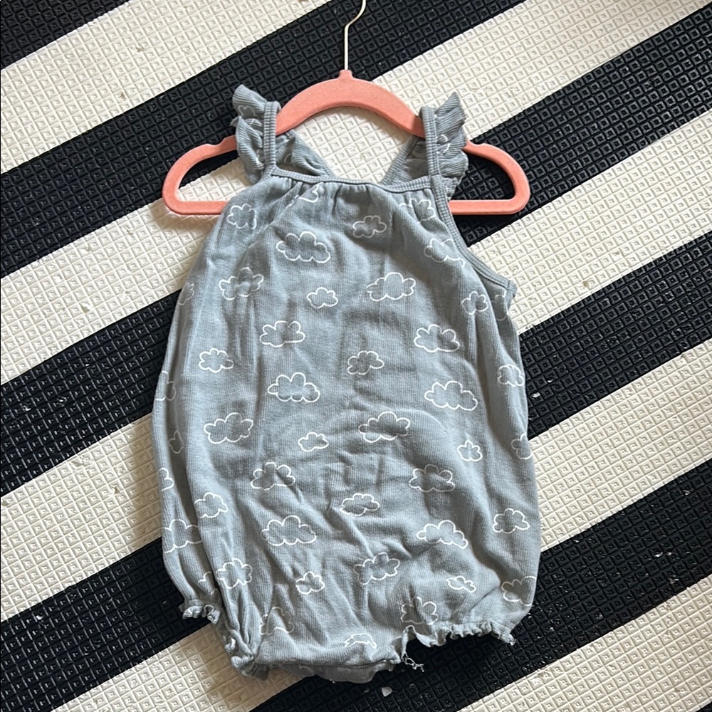 Dusty Blue Cloud Patterned Toddler Bubble